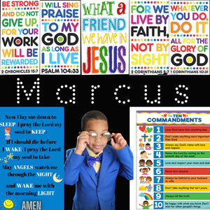 Kids Bible Scripture Pillow