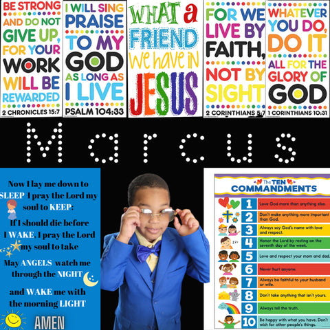Kids Bible Scripture Pillow