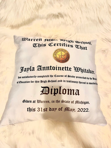 Diploma Pillow