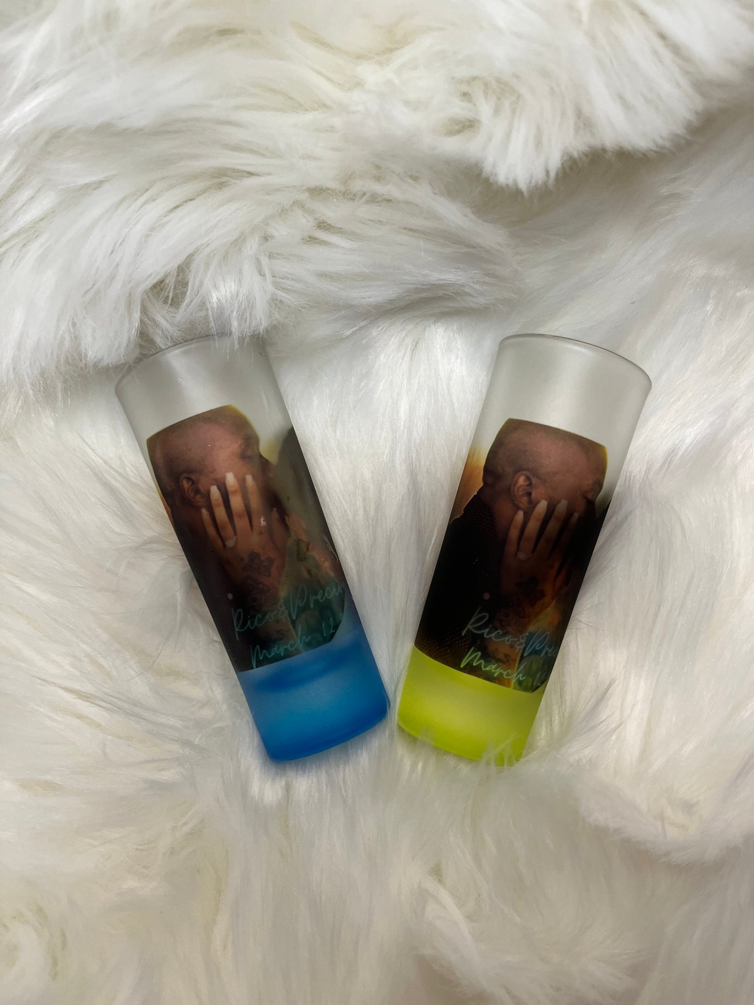 3oz double shot glasses (gradient colors)